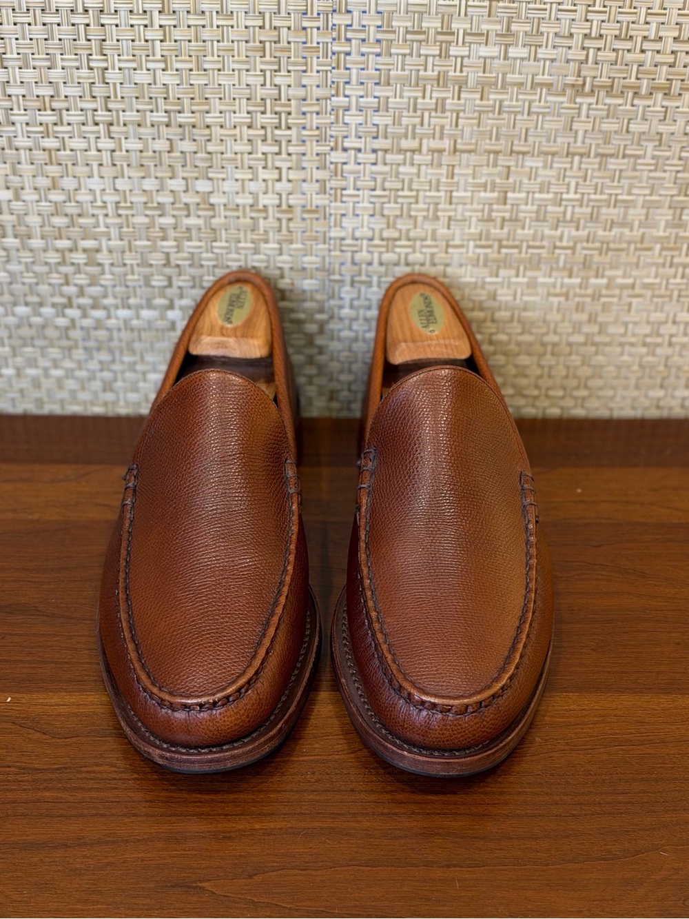 Allen Edmonds Sanibel Venetian Loafers Chili Grain Leather Men's 12 D